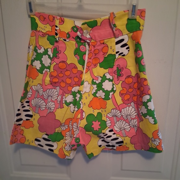 Women's/Girls Vintage Culottes Psychedelic - Picture 3 of 4